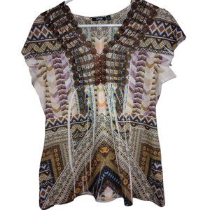 Women's medium party, office, fun, stylish colorful blouse Apt. 9